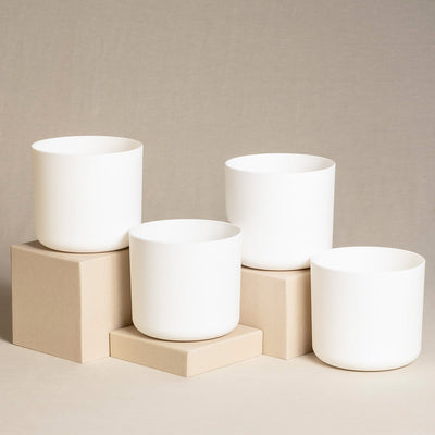 Kunststoff Topfset 'Lumi' (4× 14) in der Farbe Weiss